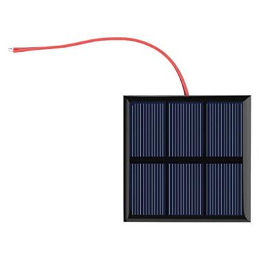 Imagem de painéis solares,Pilipane Micro Mini células solares, 0,7 W 1,5 V Mini painel solar policristalino DIY carregador de módulo de alimentação para bateria de 1,2 V com fio 70 x 70 mm