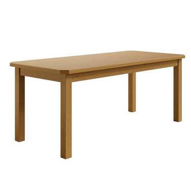 Imagem de Mesa 200x88 Nogueira De Madeira Maciça Pinus Reforçada Para Cozinha Sala de Jantar Sfa