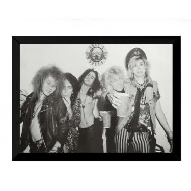 Imagem de Quadro Foto Banda Guns N' Roses Poster Moldurado - Fanarte