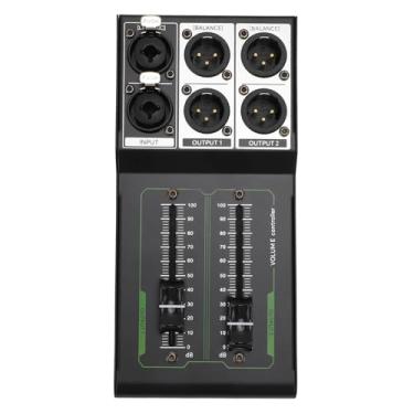 Imagem de Controlador de Volume de Monitor Passivo, XLR 1 Entrada 2 Saída Controlador de Estúdio Estéreo Passivo, Fader de 70 Mm de Alta Precisão, para Estúdio e sistemas de áudio Doméstico