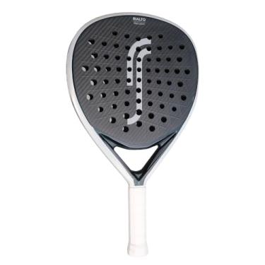 Imagem de RS Sports Raquete de Padel Rialto Pro Light com Tecnologia RS 3D Design Leve em Forma de Gota, Ideal para Jogadores com Dor no Ombro, Face 3K, Carbono Preto e Branco