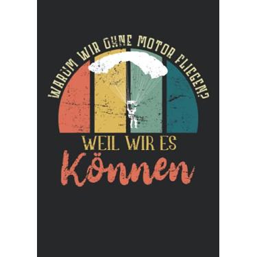 Imagem de Notizbuch A4 dotted, gepunktet, punktiert mit Softcover Design: Skydiving Spruch ohne Motor fliegen Fallschirm Skydiver: 120 dotted (Punktgitter) DIN A4 Seiten