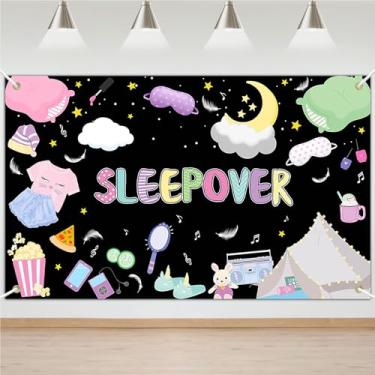 Imagem de Avezano Faixa de pano de fundo para meninas do pijama spa maquiagem festa decoração pijama pijama tema luta suprimentos 70,8 x 43,3 polegadas