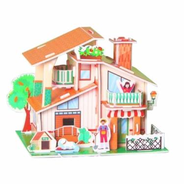 Imagem de Quebra-Cabeça 3D Tridimensional Infantil DIY Brinquedo Educativo de Montar Cenários (Casa dos Sonhos 1)