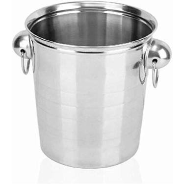 Imagem de Balde de gelo grande de aço inoxidável champanhe balde de gelo refrigerador de vinho