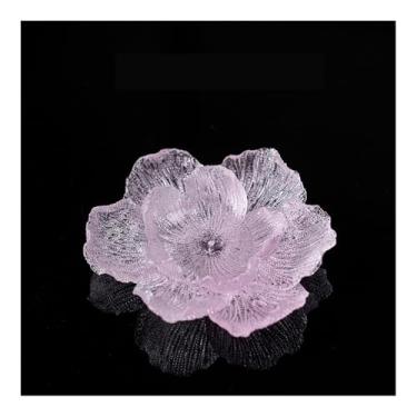 Imagem de Queimador de incenso feito à mão com arame esmaltado para vara, suporte antivazamento para sala de chá, enfeite de mesa (rosa)