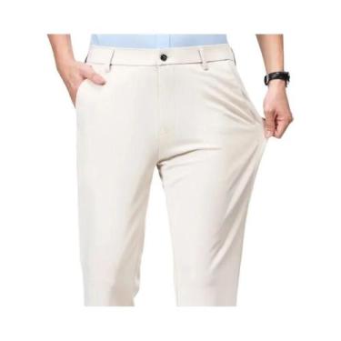 Imagem de Calças De Terno Formais Finas Para Homens Em Preto E Vermelho Vinho, C