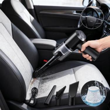 Imagem de Aspirador de pó portátil recarregável sem fio para carro e casa - none