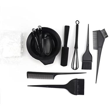 Imagem de Zwbfu 12 PCS Kit de Coloração de Tintura de Cabelo Tigela de Tingimento de Cabelo Cor de Cabelo Pente Escovas de Tintura Protetores de Ouvido para Salão DIY Coloração de Cabelo Branqueamento