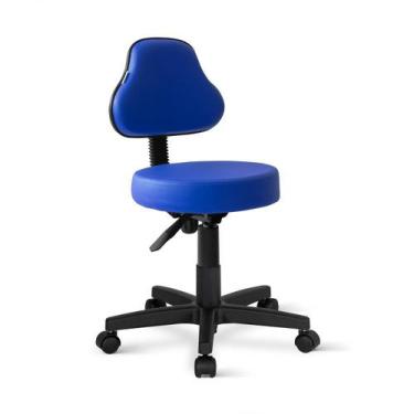 Imagem de Cadeira Mocho Sapri Giratória Universal Azul - Flex Cadeiras
