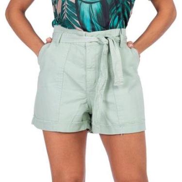 Imagem de Bermuda Jeans Onça Preta Clochard Cargo AV22 Verde Feminino-Feminino