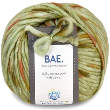 Imagem de BAE by Living Dreams Yarn. Cuddly, Strong & Super Soft for next to Skin Winter Knits. 100% Merino extrafino, fio volumoso Roving Tharn, Devotion