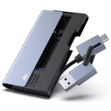 Imagem de BENFEI Gabinete SSD M.2 NVME SATA, 10 Gbps USB Tipo-C/Tipo-A para NVME PCI-E SATA M-Key/(B+M) Chave de Estado Sólido Suporte UASP Trim para NVME/SATA SSDs 2242/2260/2280