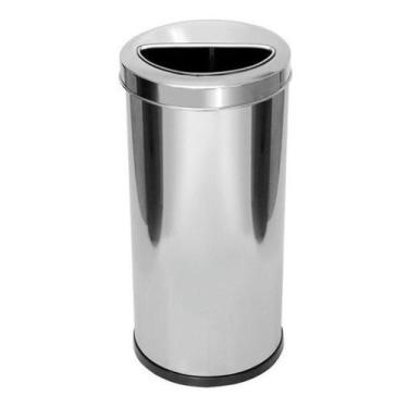 Imagem de Lixeira Inox 30 Litros Com Aro Meia Lua - JSN
