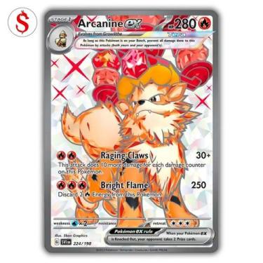 Imagem de Cartão colecionável Pokémon Arcanine ex 224/198 Scarlet & Violet - Pok