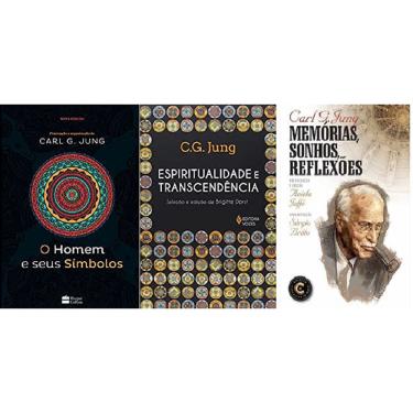 Imagem de Kit 3 livros carl G jung O homem e seus símbolos + Espiritualidade e transcendência + Memórias, Sonhos, Reflexões
