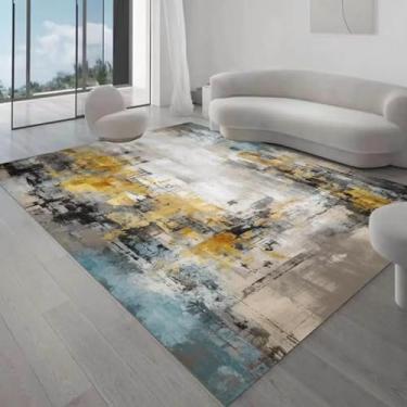 Imagem de Tapete de tecido altamente elástico para sala de estar, decoração de chão de casa, quarto, tapete de brincar, pelúcia macia (200x250 cm/alta elasticidade C)