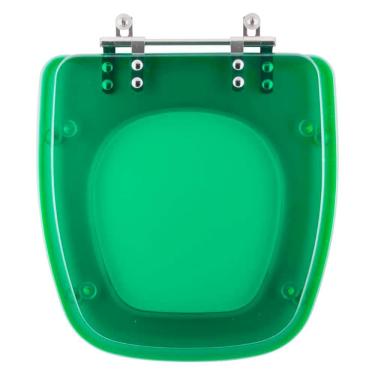 Imagem de Assento Sanitário Poliester Fit Verde Transparente Para Vaso Celite