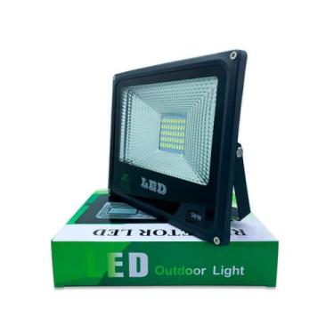 Imagem de Refletor led holofote branco frio prova d'água 50w bivolt - LARTEC