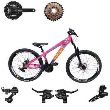 Imagem de Bicicleta 26 VikingX T25 21v Conjunto Shimanos Pneu Aro 26 Balão Preto-Unissex
