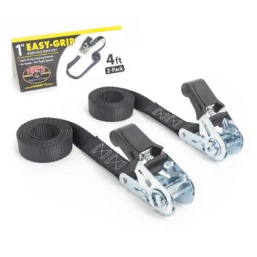 Imagem de Alça de catraca PowerTye Endless Easy Grip 400 libras preta 1,2 m