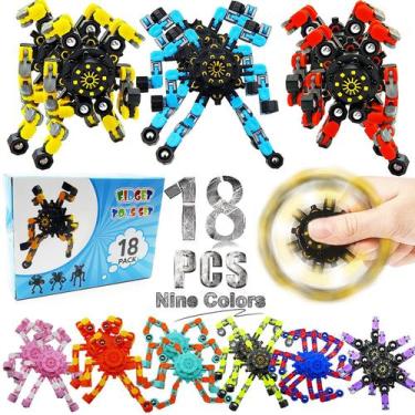 Imagem de Fidget Spinners YIZER Transformable Funny Sensory 18 unidades