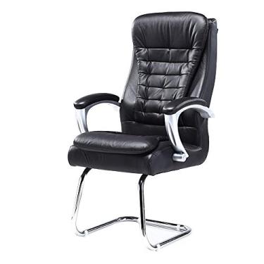 Imagem de UISLA Computador de corrida estilo de corrida de computador com encosto alto couro PU arco pé pé mesa jogos almofada dupla computador ergonômico para escritório sala de reuniões