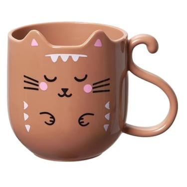 Imagem de Caneca Infantil 300ml Gatinhos Divertidos, Plástico Resistente, Ideal para Crianças