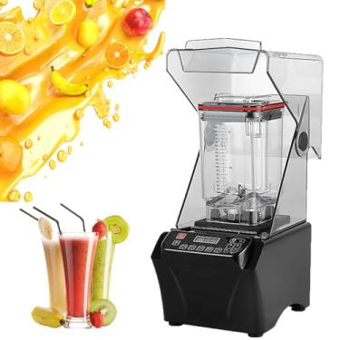 Imagem de Liquidificador De Gelo Para Bebidas Congeladas - Liquidificador EléTrico De 2000 W Com Tampa à Prova De Som,Painel Inteligente E Copo De 2000 Ml Para Smoothies,Nozes,Gelo E Frutas