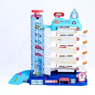 Imagem de Garagem Infantil de 5 Andares com Elevador, Musical e Luzes, Estacionamento de Carros, 42x35,5x15 cm, 32 Vagas, Brinquedo Educativo