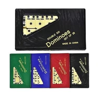 Imagem de Dominó Clássico, Conjunto de 28 Peças, Cores Sortidas Jogo de Mesa Tradicional