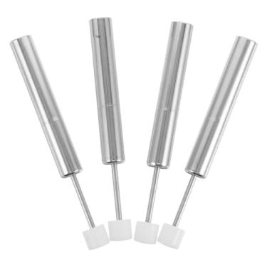 Imagem de DOITOOL 4 peças de pistão de amortecedor de lixeira de fechamento suave, suporte de tampa de lixo, dobradiça de aço e plástico para substituição de amortecedor para casa, cozinha, escritório (branco)