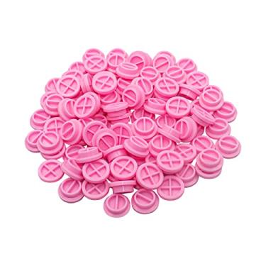 Imagem de 100 Batoque com Divisória Cola Henna Tinta Extensão Micropigmentação Alongamento de Cílios