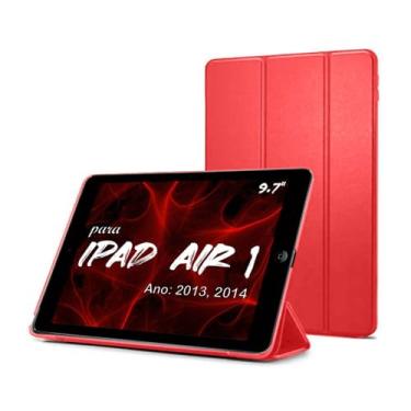 Imagem de Smart Case Para Apple iPad Air 1ª Geração De 9.7" Pol. Model A1474 A1475 A1476 Ano 2013/2014 - Alamo (VERMELHO)