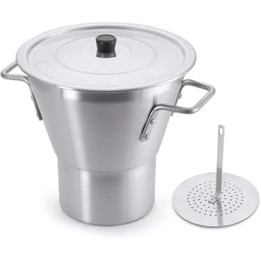 Imagem de Genérico Cuzcuzeira em Alumínio, 10L com Tampa de Alumínio Prata