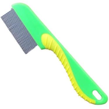 Imagem de Pente Fino Inox P/ Cabelo Piolhos Lêndeas C/ Cabo Crianças (Vermelho) 