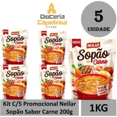 Imagem de Kit C/5 Promocional Neilar Sopão Sabor Carne 200g