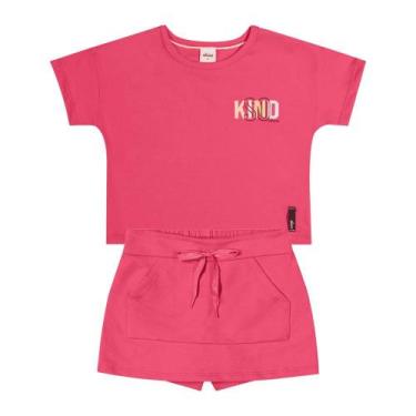 Imagem de Conjunto Infantil Roupa Menina Camiseta + Short Saia Verão - Elian, 6,