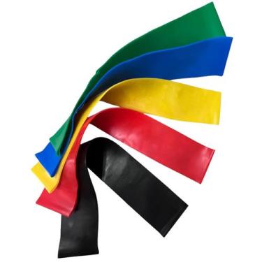 Imagem de Kit 5 Faixas Elástica Mini Band Para Treino Academia Liftness Dafoca S