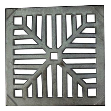 Imagem de Ralo De Ferro Fundido 20x20 C/caixilho Para Área Externa - BASE