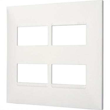 Imagem de Espelho Placa Pial Plus+ Branco 4X4 4Mod.Dist 618514Bc