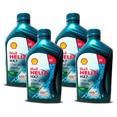 Imagem de Kit Troca 4 L Oleo Motor Sae 10w40 Shell Helix Hx7 Api Sp Semi-Sintetico