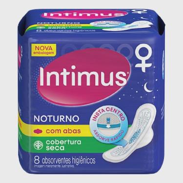 Imagem de Absorvente Externo Intimus Gel Noturno Seca Com Abas 8 Unidades