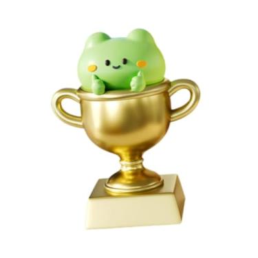 Imagem de Generic Troféu de prêmio para crianças, pequenos troféus, estatuetas de base estável, estátua de prêmio para competição de futebol escolar de jardim de