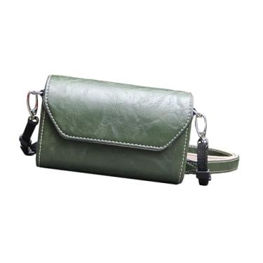 Imagem de ZGUZMCMK Bolsa para Câmera Fotográfica, Bolsa para Atividades Ao Ar Livre, Presente, à Prova D'água, Profissional, Camada Protetora, Capa de Ombro de Couro, Verde, Tamanho real