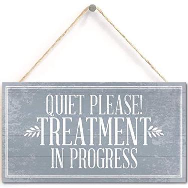 Imagem de TOMATO FANQIE Silêncio, Por Favor, Tratamento Em Andamento, Não Perturbe, Placa De Parede Para Pendurar Na Porta Do Salão Beleza, Presente (Us-G008)