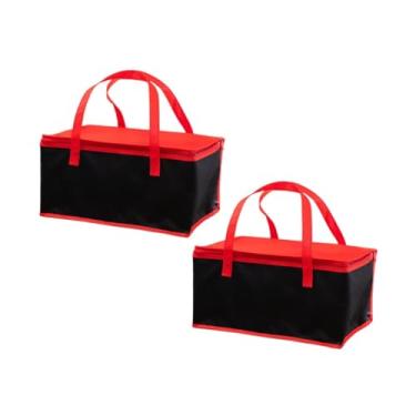 Imagem de WeiLaiKeQi 2 peças bolsa térmica para entrega, bebida, bento, recipiente para churrasco, aquecedor de pizza versátil, caixa térmica para escritório, 42 Cm X 31 Cm X 21