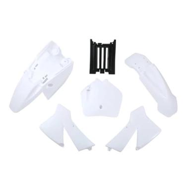 Imagem de jininshengxindianzi Motorcycle Plastic Body Fender Kit Compatible With SX 50 50CC Motocross Accessories Mini Moto Retrofit Dirt Bike(White)