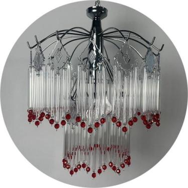 Imagem de Luminária Vidro Pendente Iluminação Da Sala Estar E Quarto - Lustres O