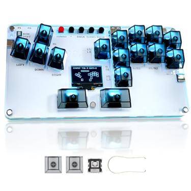 Imagem de DmgicPro Stickless Arcade Stick 14Keys All-Button Mini Fighting Game Arcade Stick Controller Fight Sticks for PS3/PS4/PC/Switch（black）